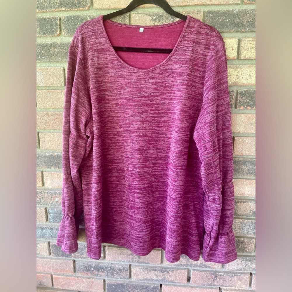 Women’s Burgundy Marled Fabric Shirt
